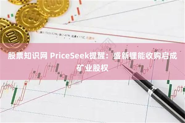 股票知识网 PriceSeek提醒：盛新锂能收购启成矿业股权