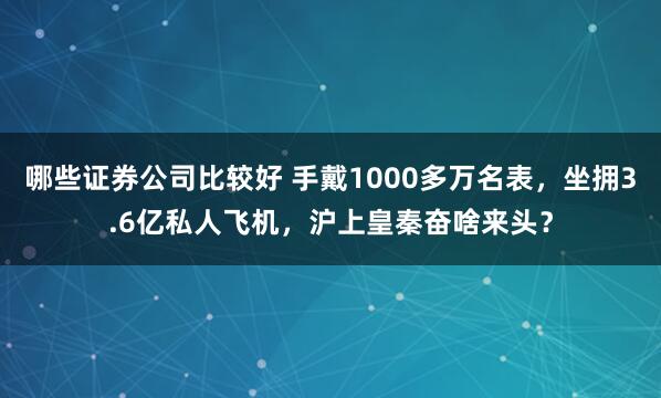 哪些证券公司比较好 手戴1000多万名表，坐拥3.6亿私人飞机，沪上皇秦奋啥来头？